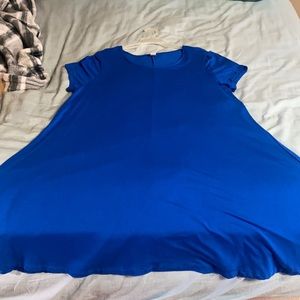 Just above the knee flowy tshirt dress royal blue